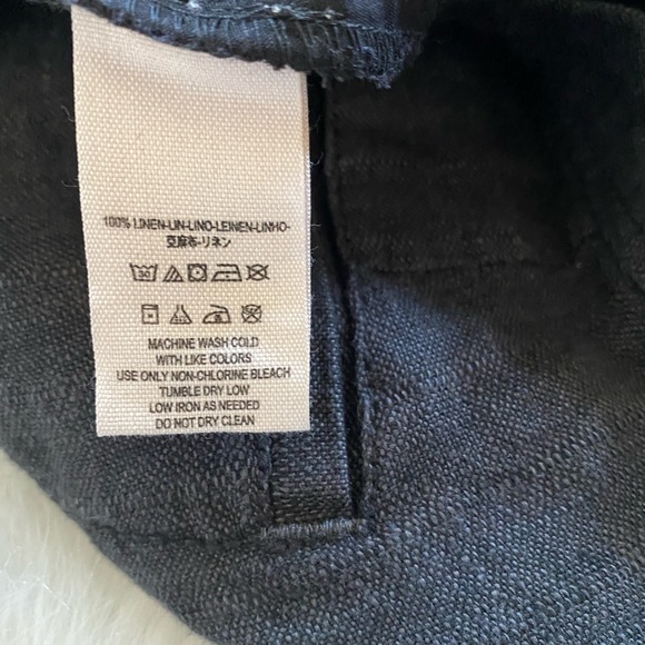 FREE PEOPLE 100% Linen, Cuffed Shorts in Charcoal Sz 4 NWT - Picture 6 of 6